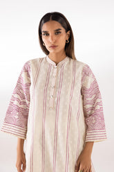 Stitched Embroidered Jacquard Shirt + Culotte